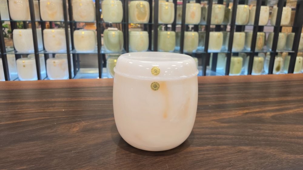 白玉｜奠品紙紮骨灰罐
