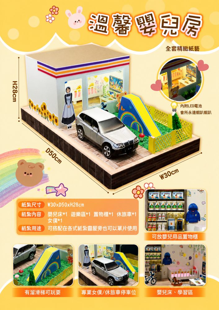嬰兒房｜奠品紙紮房屋建築