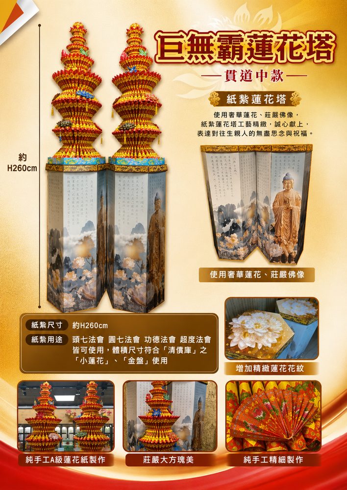 巨無霸｜奠品紙紮塔類