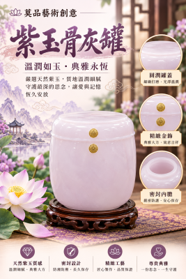 紫玉｜奠品紙紮骨灰罐