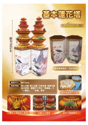 心經蓮花塔｜奠品紙紮熱銷商品